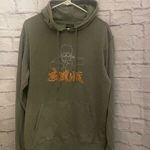 Naruto Graphic Hoodie/sweater - Olive Green size M/medium